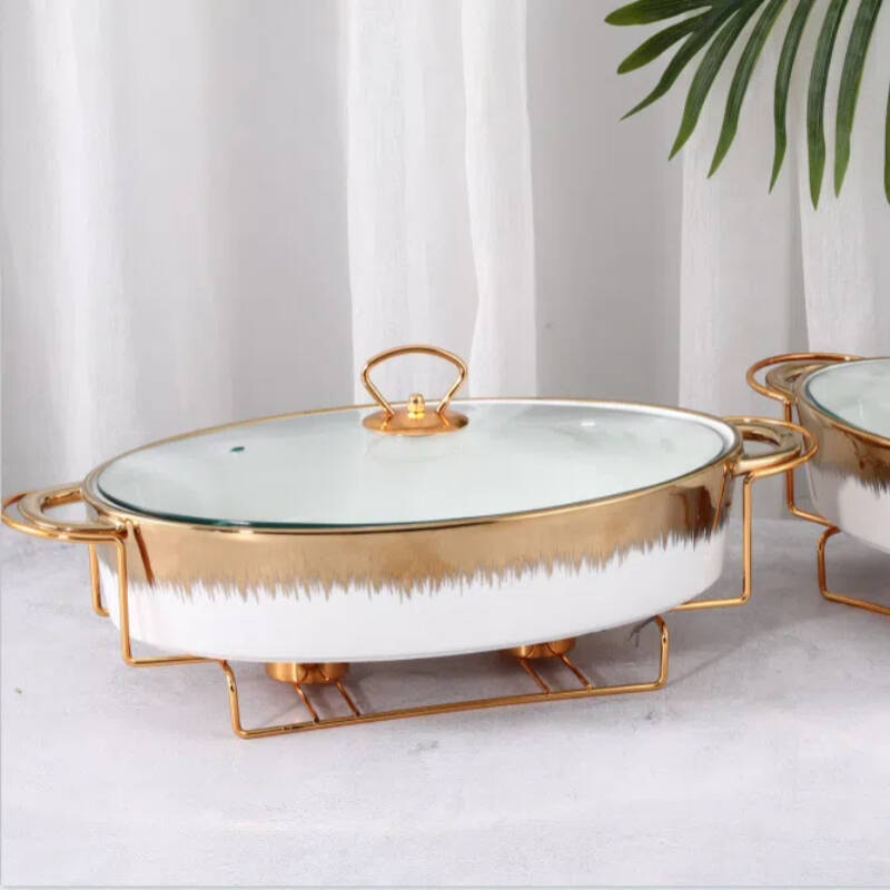 Deluxe Casserole with Metal Stand，Casserole with lid and baking tray，Baking pan wholesale high quality