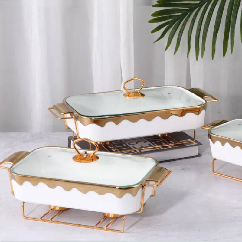 Deluxe Casserole with Metal Stand，Casserole with lid and baking tray，Baking pan wholesale high quality