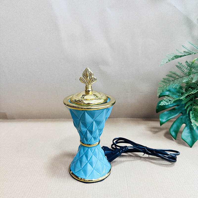 Bakhoor Electric Incense Burner，Middle Eastern Style Tabletop Electric Censer，Aroma Burner Oud Frankincense Candle