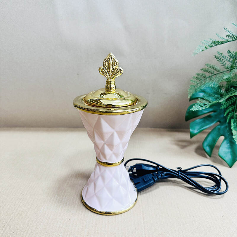 Bakhoor Electric Incense Burner，Middle Eastern Style Tabletop Electric Censer，Aroma Burner Oud Frankincense Candle