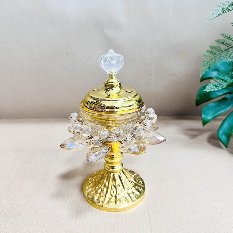 Gold Incense Burner,Bakhoor Frankincense Charcoal Censer,insence burner holder