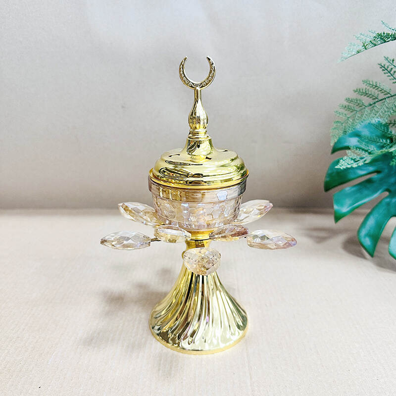 Gold Incense Burner,Bakhoor Frankincense Charcoal Censer,insence burner holder