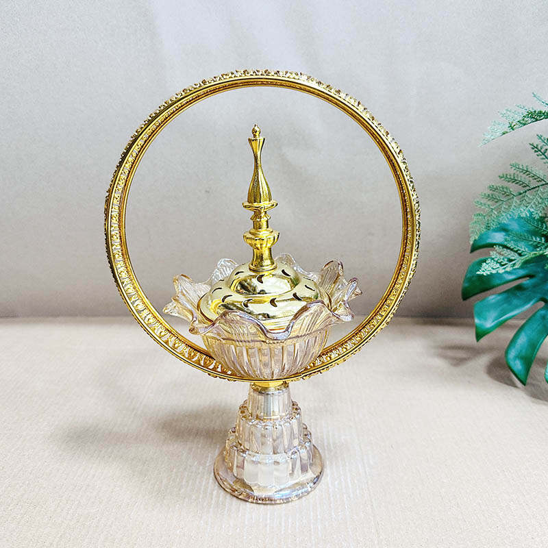 Metal Bakhoor Burner, Frankincense Resin Incense Burner Charcoal Incense Burner Incense Burner for Yoga, Spa Aromatherapy Office