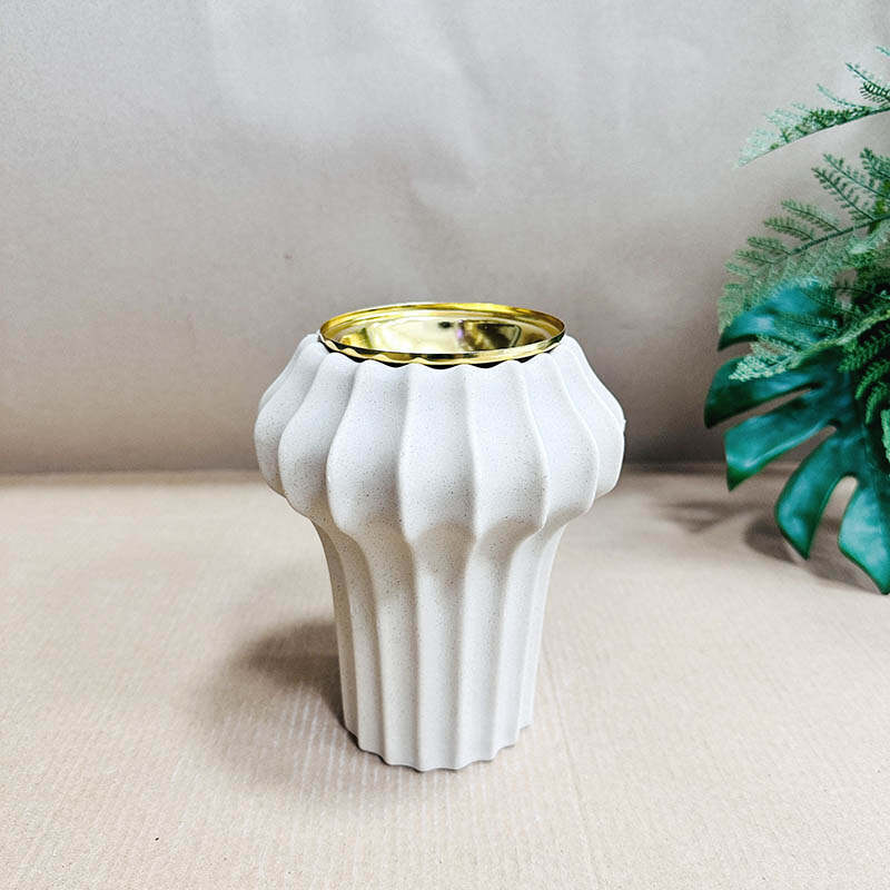 Design natural aesthetics platinum ceramic home life candle holder aromatherapy furnace