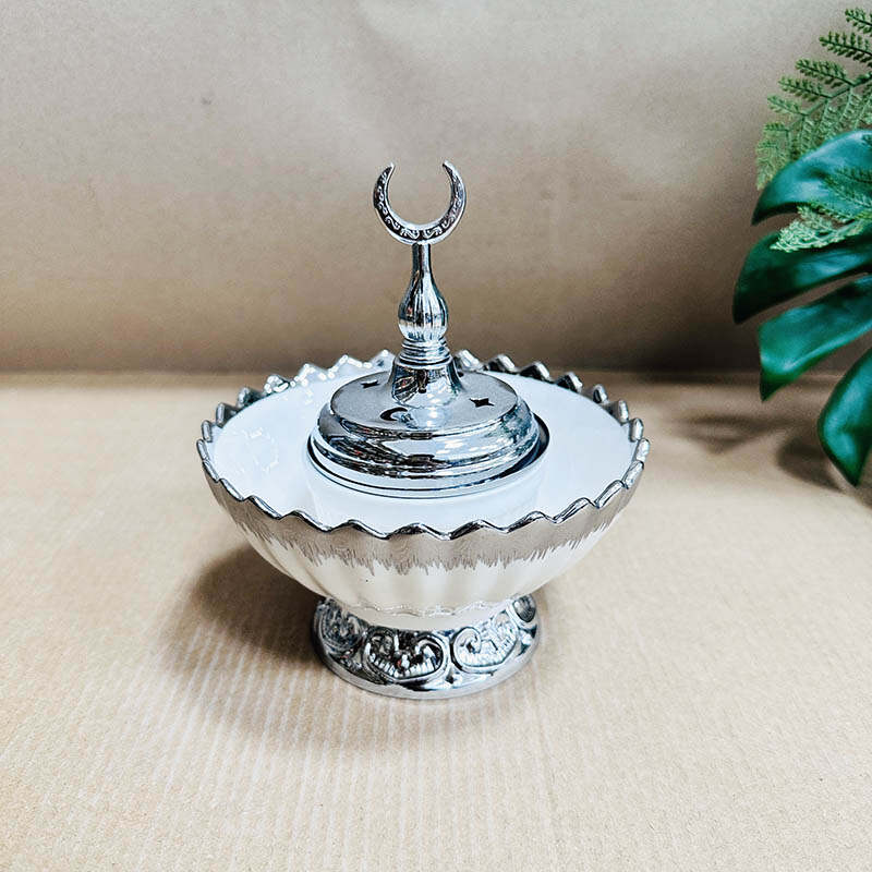 Flower bud shape eid mubarak candle holder manufacturer, incense burners and holders，whosale handmade incense holder
