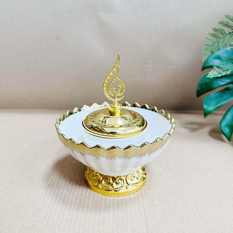 Flower shaped Eid mubarak candle holder  Islamic cultural symbols candlestick aromatherapy  holder