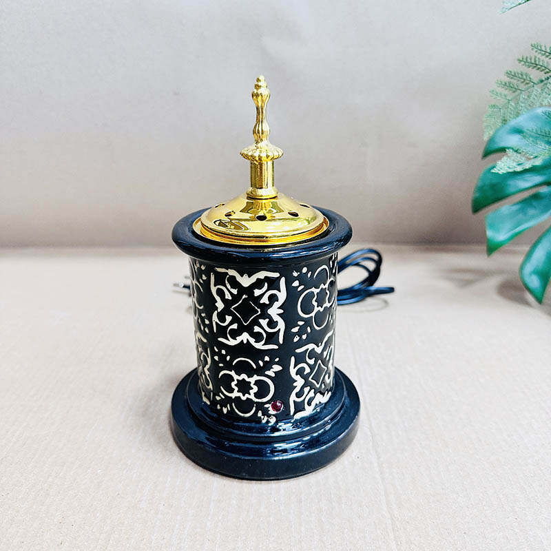 electric ceramic household candlestick，electric candle lamp，electric incense burner portable