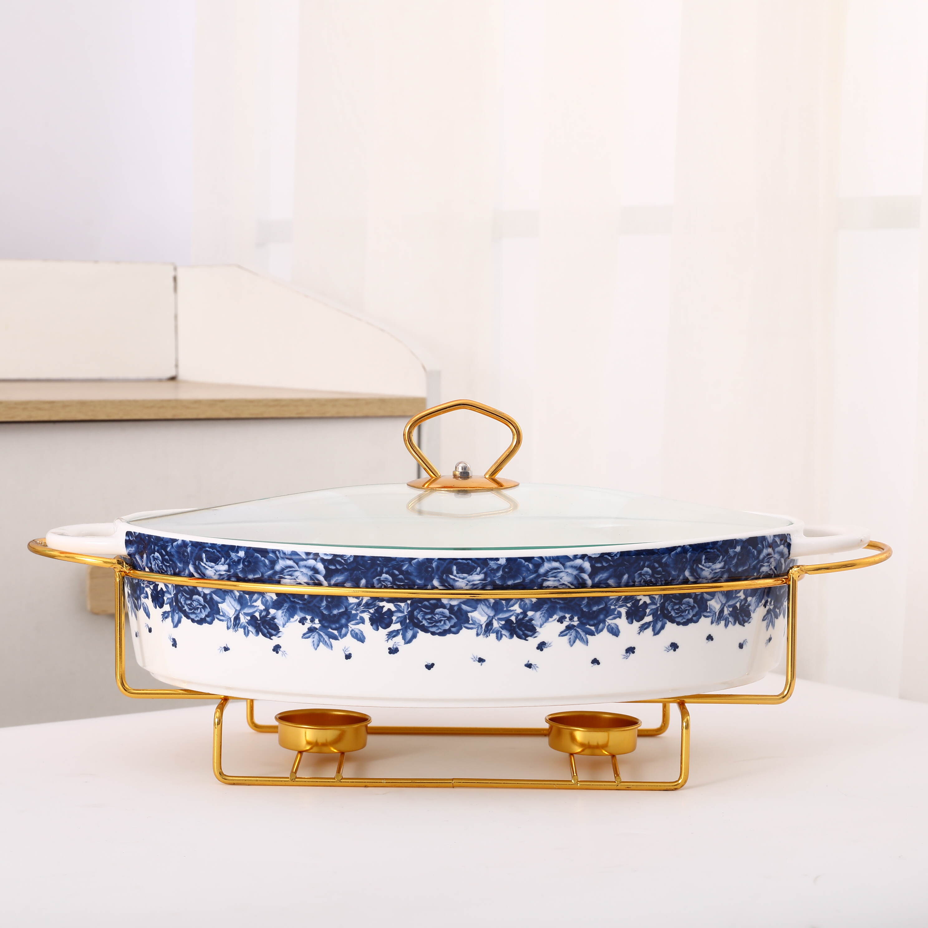 cooking trays for oven, Ceramic baking tray with covered metal frame ,Casserole Dishes for Oven