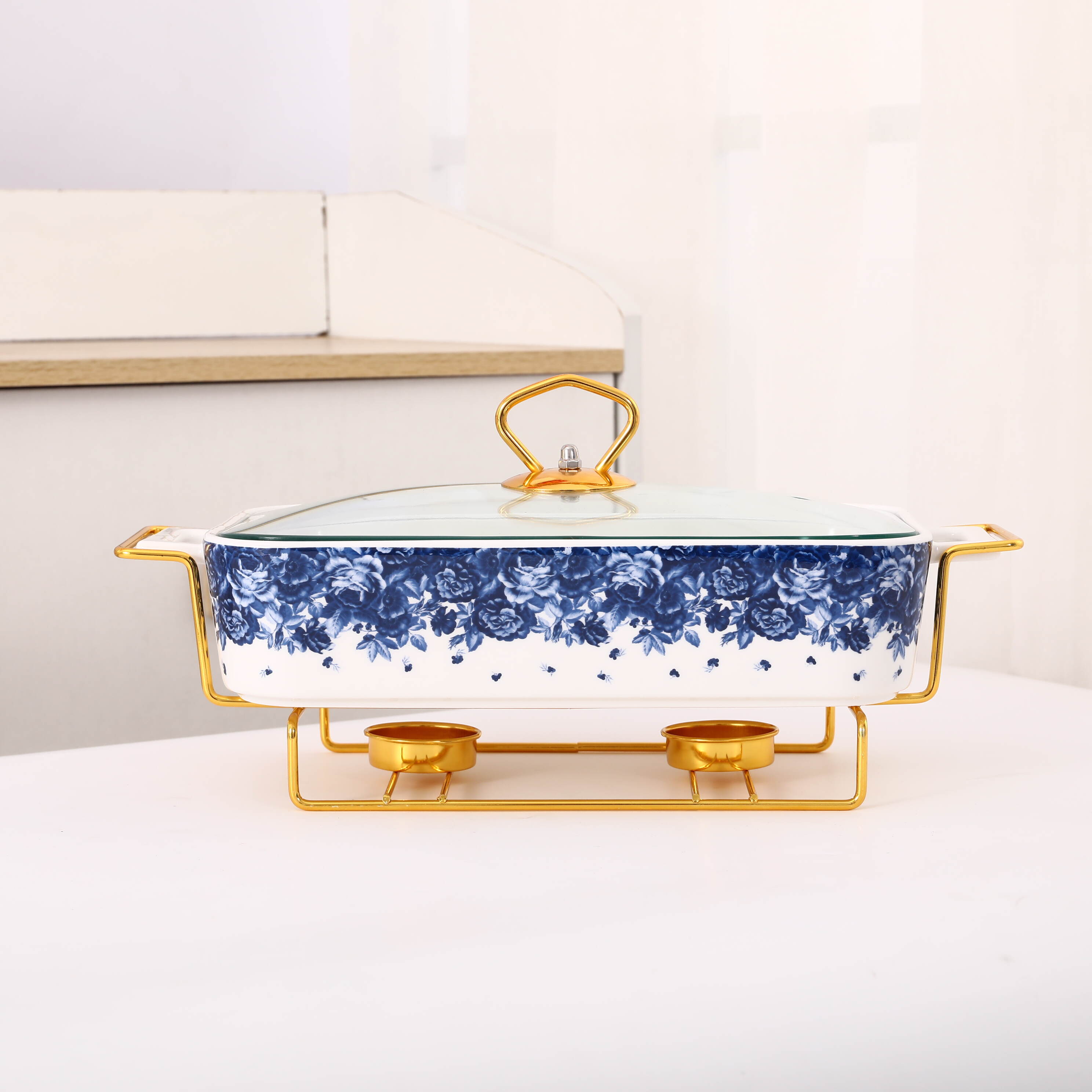 cooking trays for oven, Ceramic baking tray with covered metal frame ,Casserole Dishes for Oven