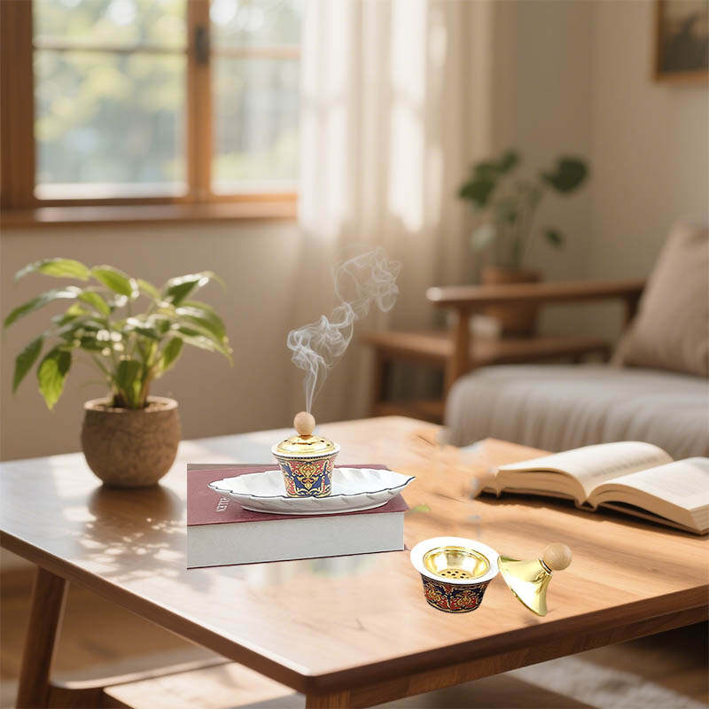 luxury traditional burner ，essential oil burner tea light,aromatherapy incense stick holder ,candlestick holder supplier