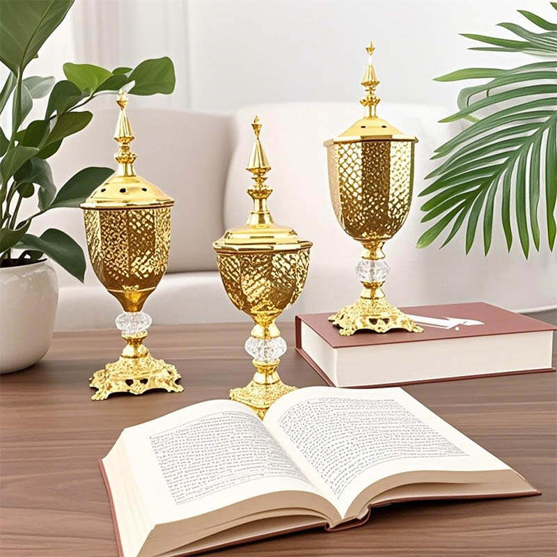 europan style insence burner，arabian incense burner holder for bakhoor set oud incense,luxury aromatherapy