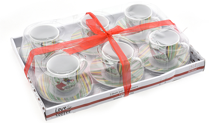 Christmas mug set of 6，renaissance festival mug set, hangdle mug coffee tea gift boxs