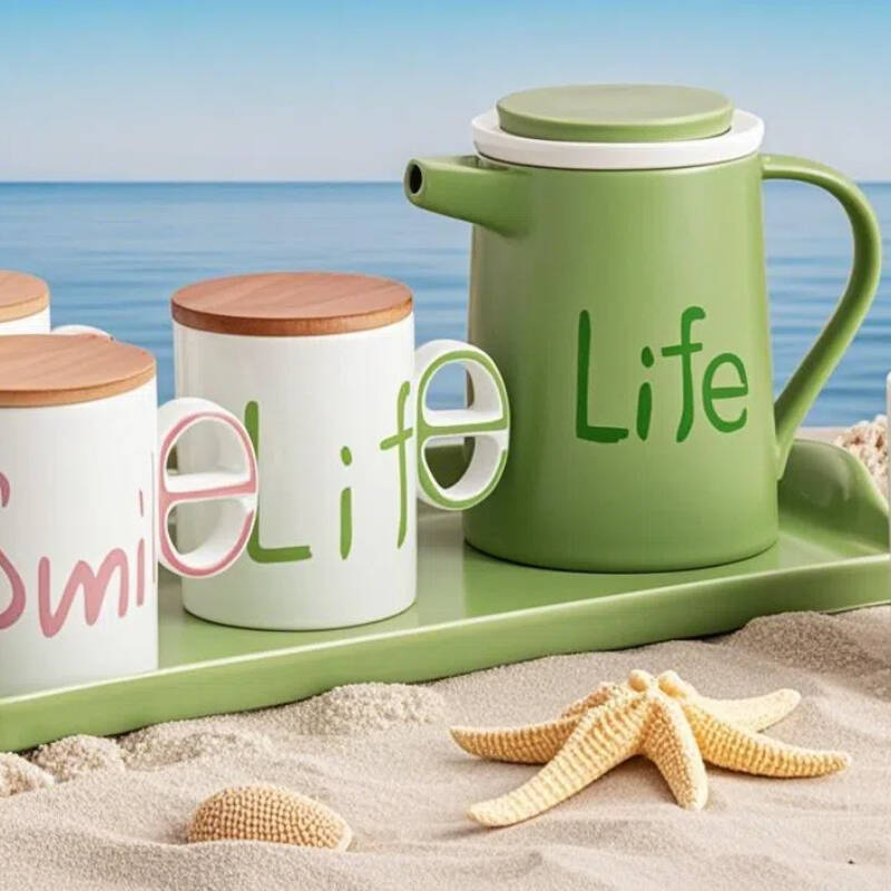 teapot sets for women gift,teapot ceramic porcelain coffee cup set,coffee tea set 4 compact,tea and coffee lovers gift set