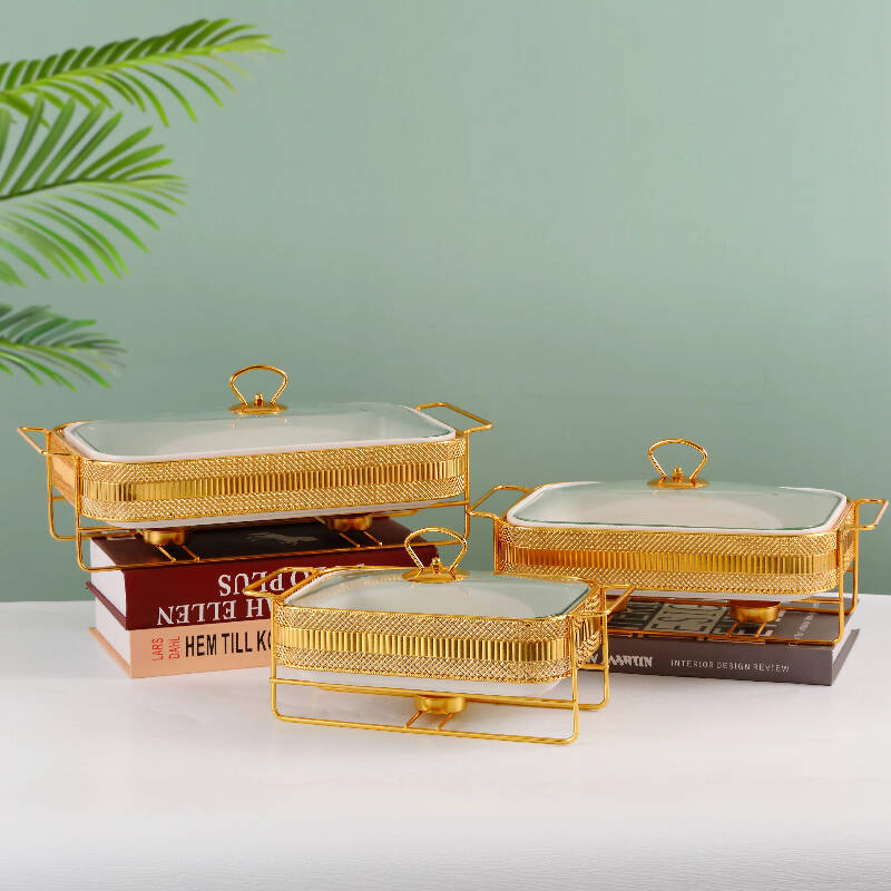 baking tray with heating rack and glass cover，wholesale ceramic backware dishes，high quality Casserole