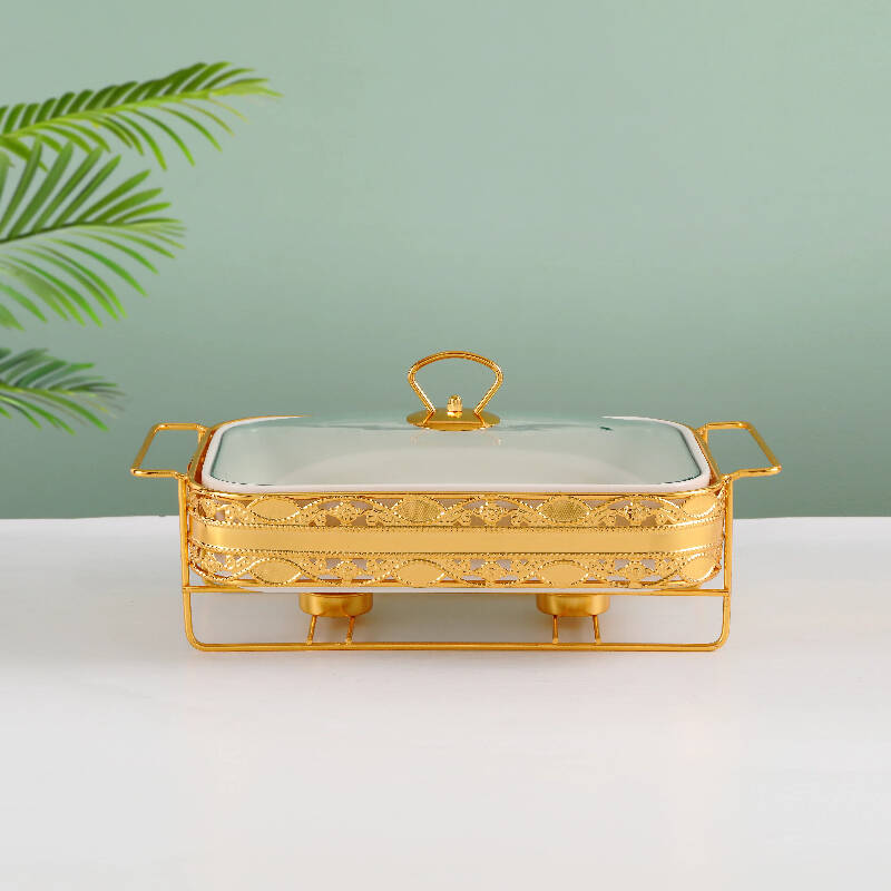 baking tray with heating rack and glass cover，wholesale ceramic backware dishes，high quality Casserole