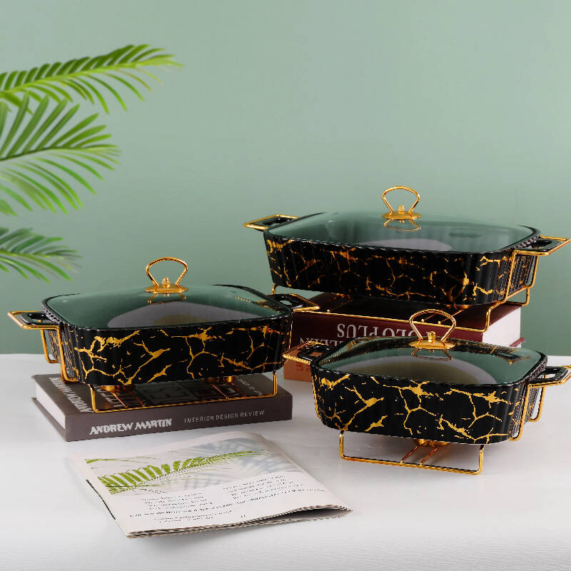 reusable food preserve tray,ceramic casserole dish with lid,ceramic casserole dish with lid set