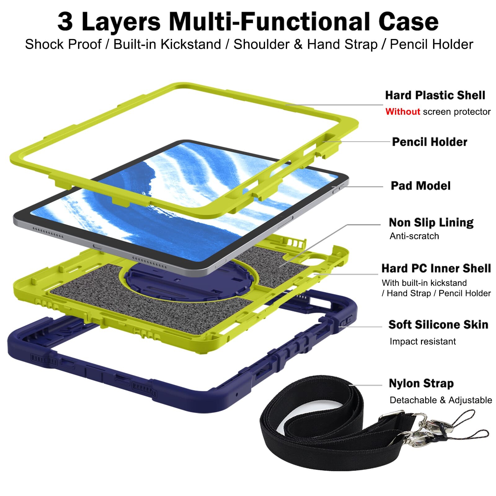 3 Layers Multi-Functional Case