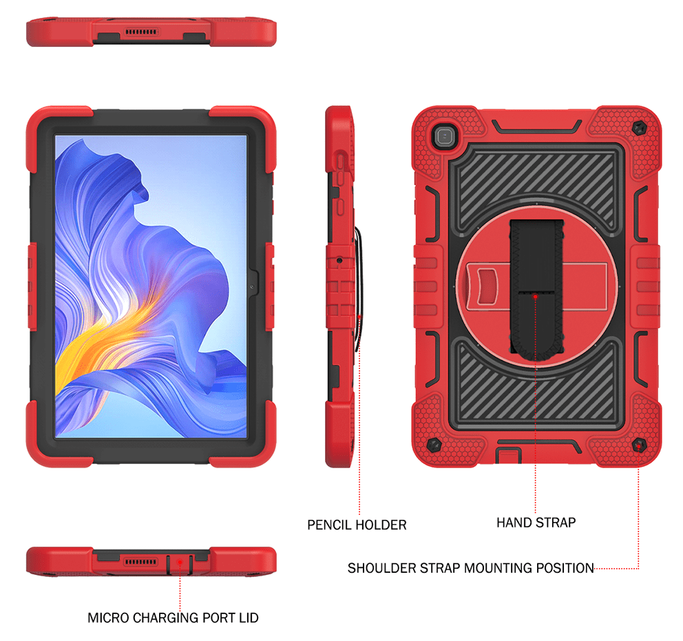 .Honor Pad X8 case;Shockproof tablet case;Three-in-one tablet protector;Anti-fall tablet case;Honor Pad X8 protective cover;Durable tablet case;Lightweight tablet case;Tablet case with stand;Portable tablet case;Honor Pad accessories