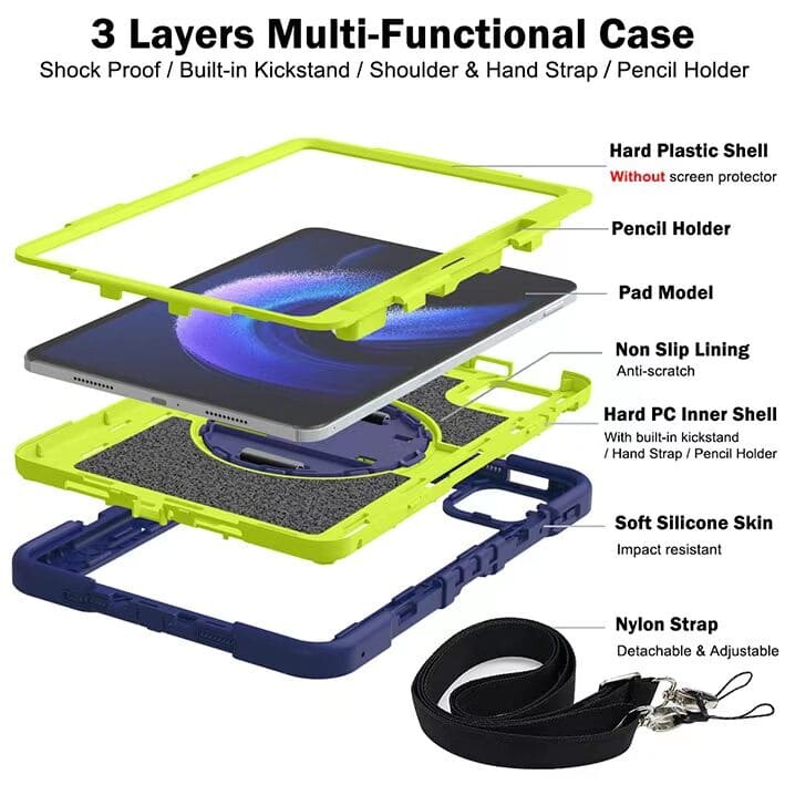 .Xiaomi Pad 6 case;Shockproof Xiaomi Pad case;Three-in-one tablet case ;Xiaomi Pad 6 protective case;Anti-fall tablet case;Durable Xiaomi Pad case;Lightweight tablet cover;Multi-functional Xiaomi Pad case;Stylish Xiaomi Pad 6 case;Premium protection for Xiaomi Pad 6