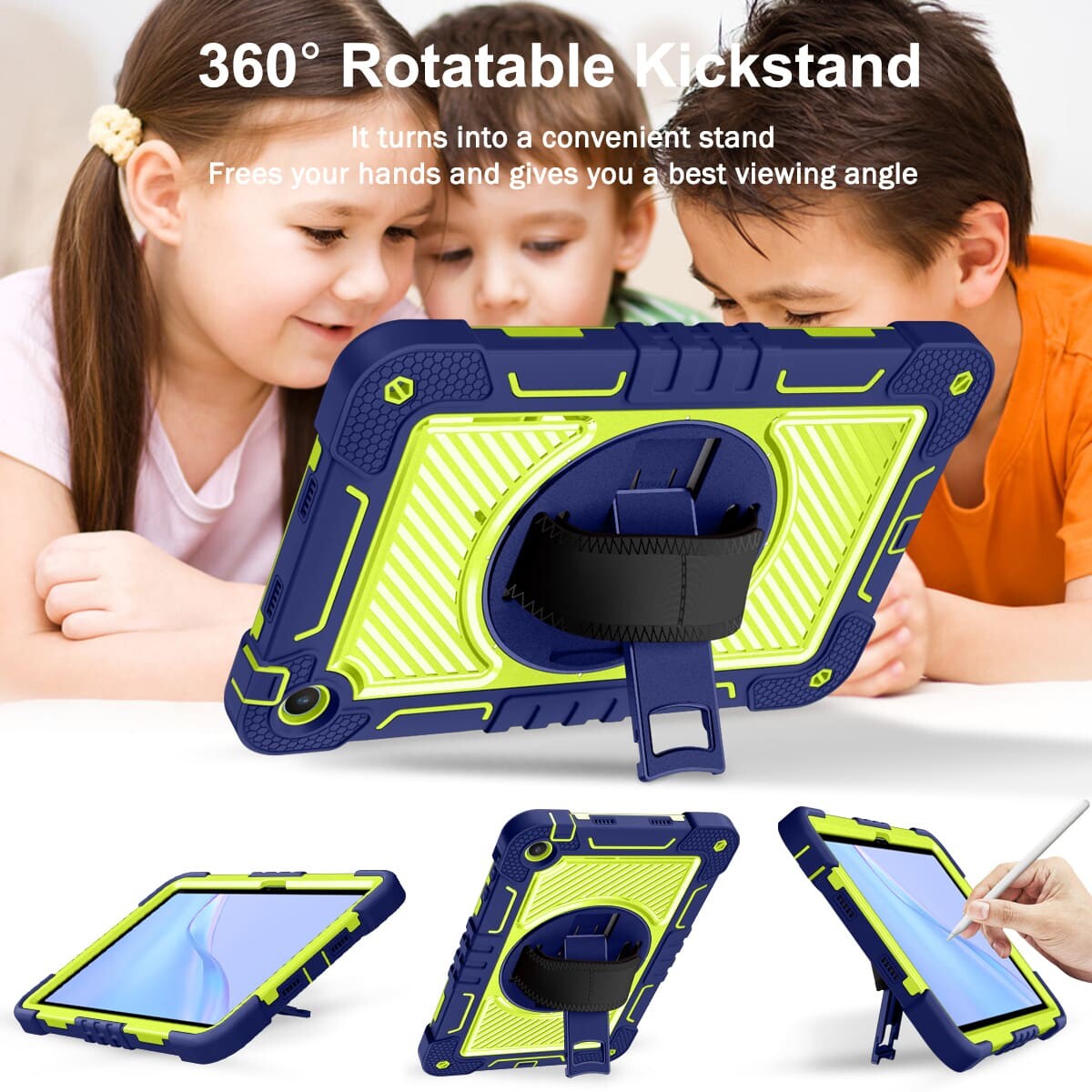 HUAWEI MatePad SE case;Shockproof tablet case;Three-in-one protective case;Anti-fall case for MatePad SE;Durable tablet cover;HUAWEI MatePad SE accessory;Shock-absorbent tablet case;Rugged case for HUAWEI tablet;Tablet case with stand;HUAWEI MatePad SE protective cover