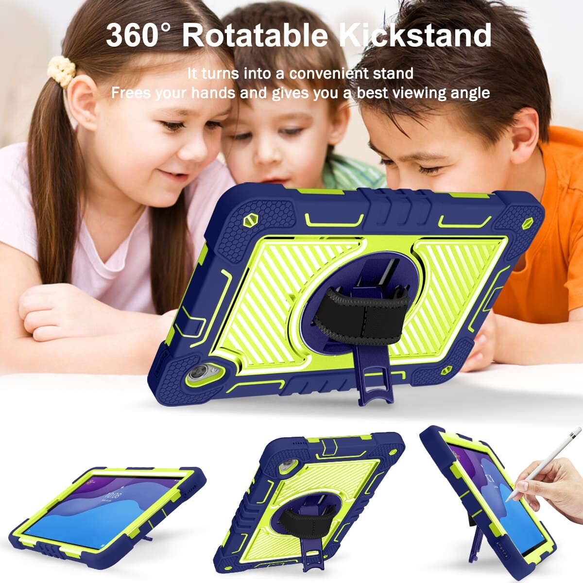 Lenovo M10 HD X306 case;Shockproof tablet case;Three-in-one protective case;Anti-fall case for Lenovo;Durable tablet cover;Lenovo M10 HD X306 accessory;Shock-absorbent tablet case;Rugged case for Lenovo tablet;Tablet case with stand;Lenovo M10 HD X306 protective cover