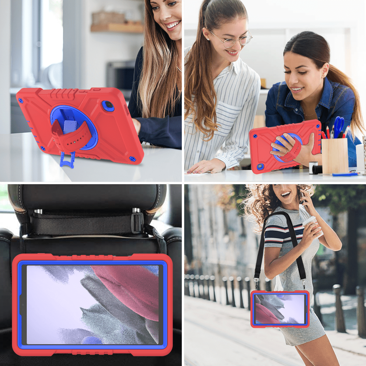 Samsung Galaxy Tab A7 lite case;360 rotatable kickstand;waist shoulder strap tablet cover;full protection Pad case;shockproof tablet cover;portable Pad accessory;adjustable shoulder strap Pad case;durable Samsung Galaxy Tab A7 lite cover;multifunctional tablet case;protective Pad cover