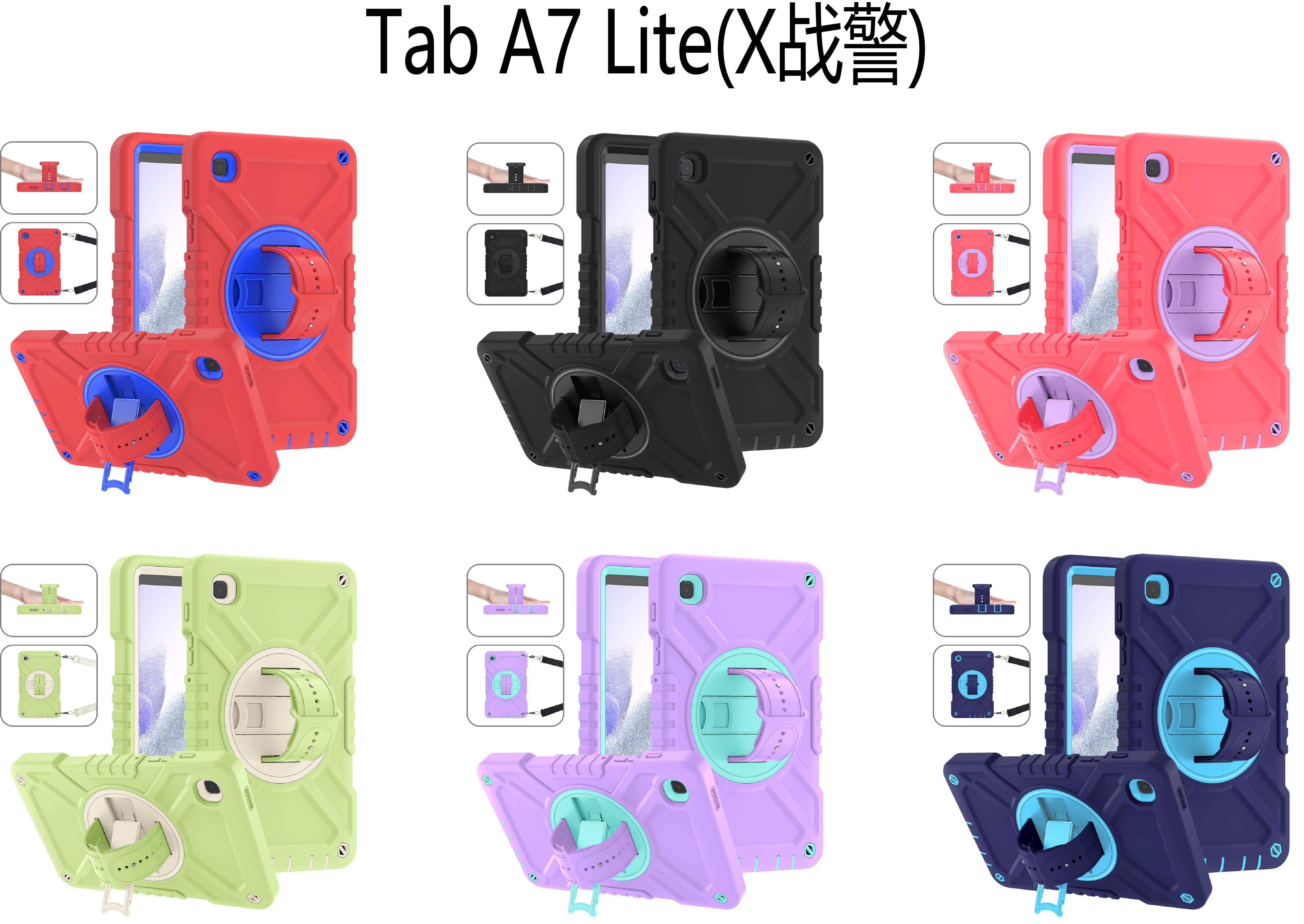 Samsung Galaxy Tab A7 lite case;360 rotatable kickstand;waist shoulder strap tablet cover;full protection Pad case;shockproof tablet cover;portable Pad accessory;adjustable shoulder strap Pad case;durable Samsung Galaxy Tab A7 lite cover;multifunctional tablet case;protective Pad cover