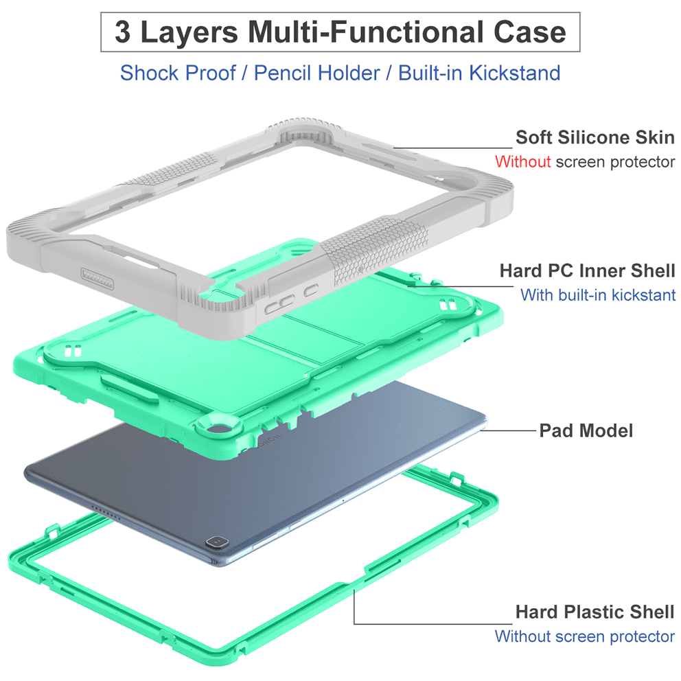 .Heavy Duty Shockproof Case;Honor Pad X8 Case;Rugged Armor Tablet Cover;Kickstand Tablet Protective Cover;Shockproof Tablet Case;Durable Tablet Case for Pad X8;Protective Case for Honor Pad X8;Rugged Protection Tablet Case;Lightweight Shockproof Cover;Honor Pad X8 Drop Protection