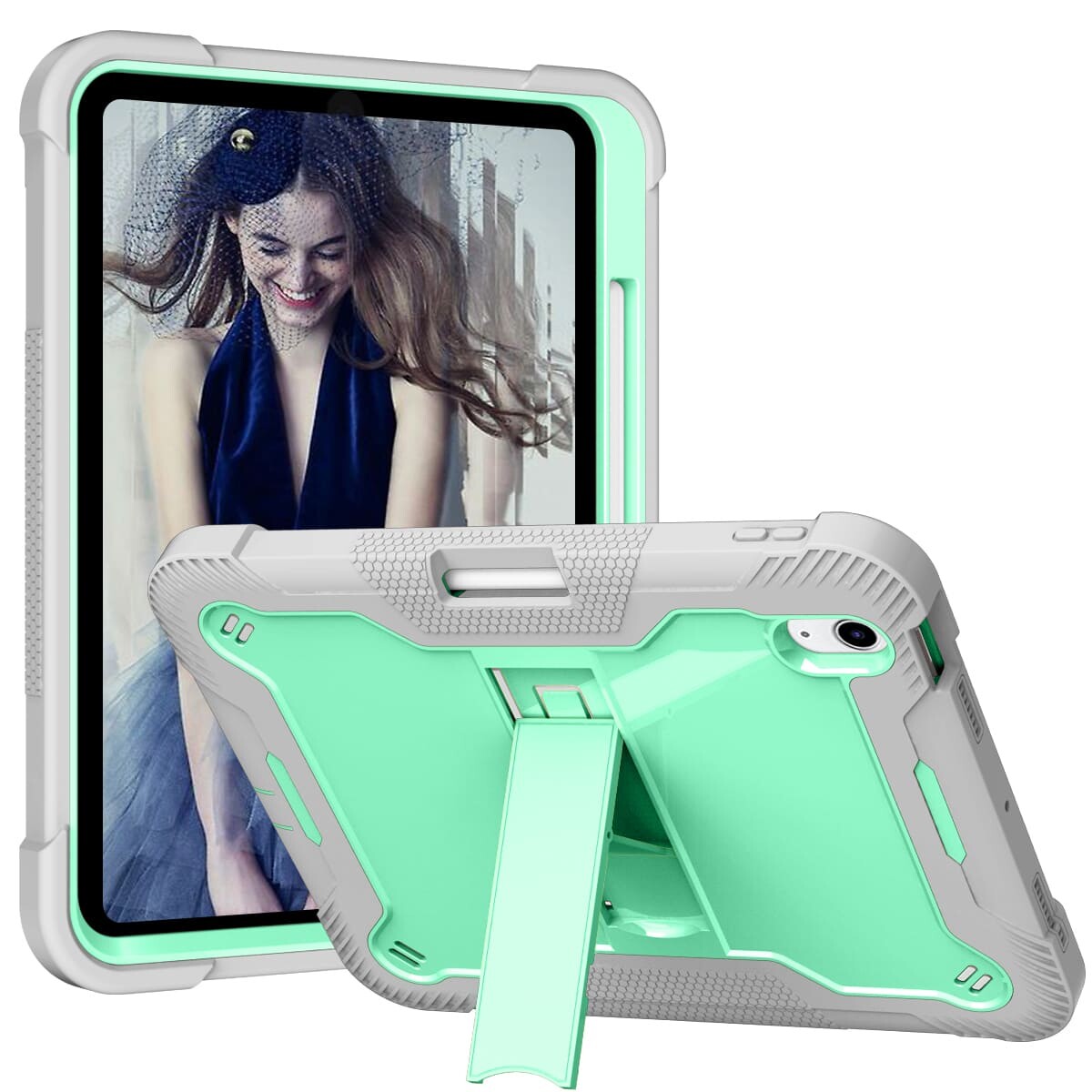 iPad 10.9 case;Shockproof tablet case;Three-in-one iPad case;Anti-fall protective case;Durable iPad cover;iPad case with screen protector;Lightweight iPad case;Heavy-duty tablet case;iPad 10.9 protection;Premium iPad accessories