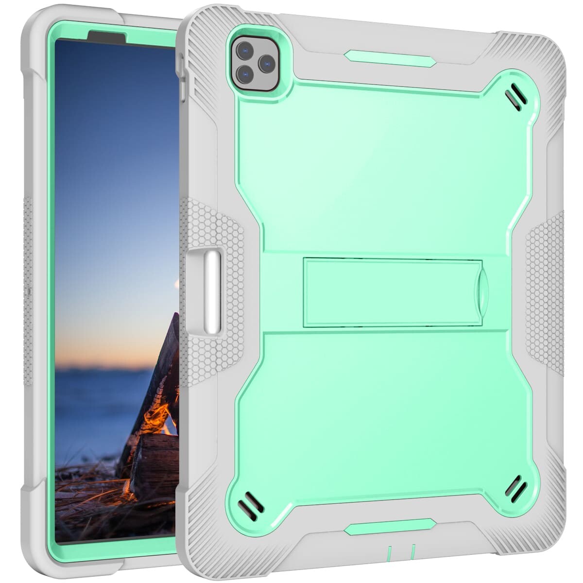 iPad 12.9 case;Shockproof tablet case;Three-in-one iPad case;Anti-fall protective case;Durable iPad cover;iPad case with screen protector;Lightweight iPad case;Heavy-duty tablet case;iPad 12.9 protection;Premium iPad accessories