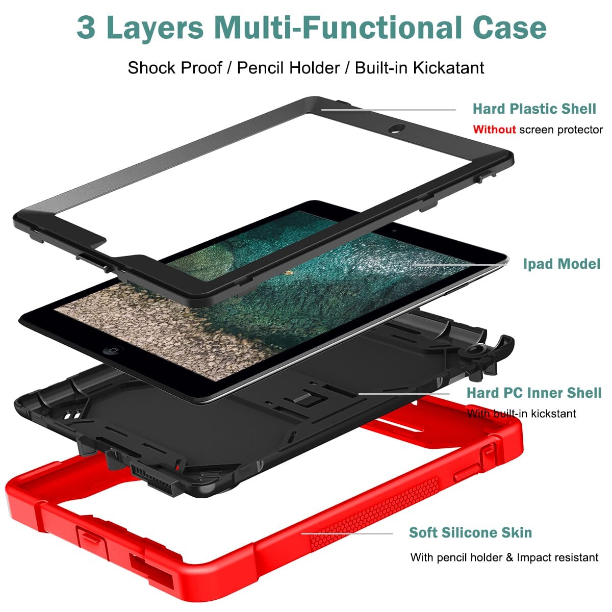 iPad2 case;Shockproof tablet case;Three-in-one iPad case;Anti-fall protective case;Durable iPad cover;iPad case with screen protector;Lightweight iPad case;Heavy-duty tablet case;iPad2 protection;Premium iPad accessories;iPad3 case;iPad4 case;iPad3 protection;iPad4 protection