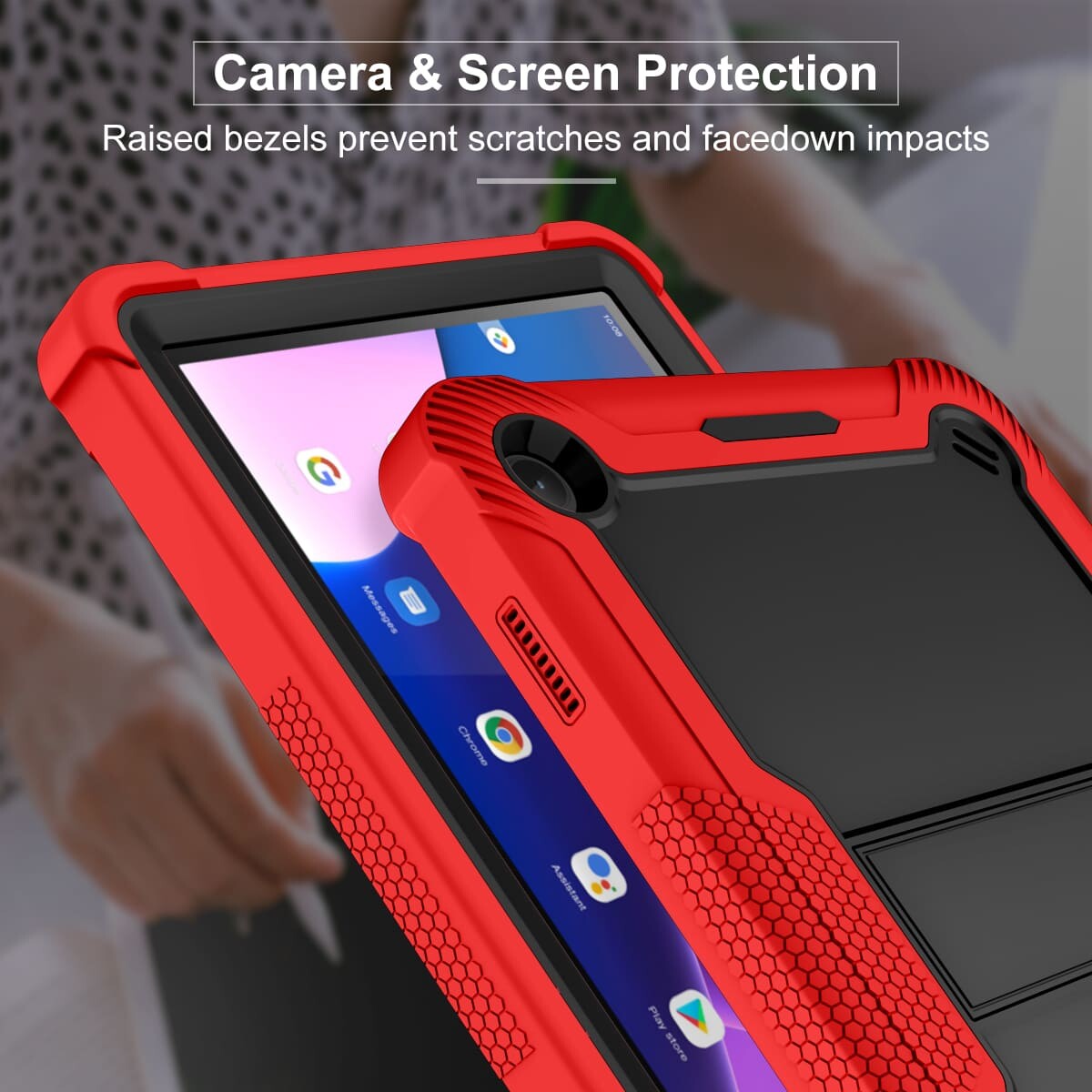 .Heavy Duty Shockproof Case;Lenovo TAB M10 Case;Rugged Armor Tablet Cover;Kickstand Tablet Protective Cover;Shockproof Tablet Case;Durable Tablet Case for TAB M10;Protective Case for TAB M10;Rugged Protection Tablet Case;Lightweight Shockproof Cover;TAB M10 Drop Protection