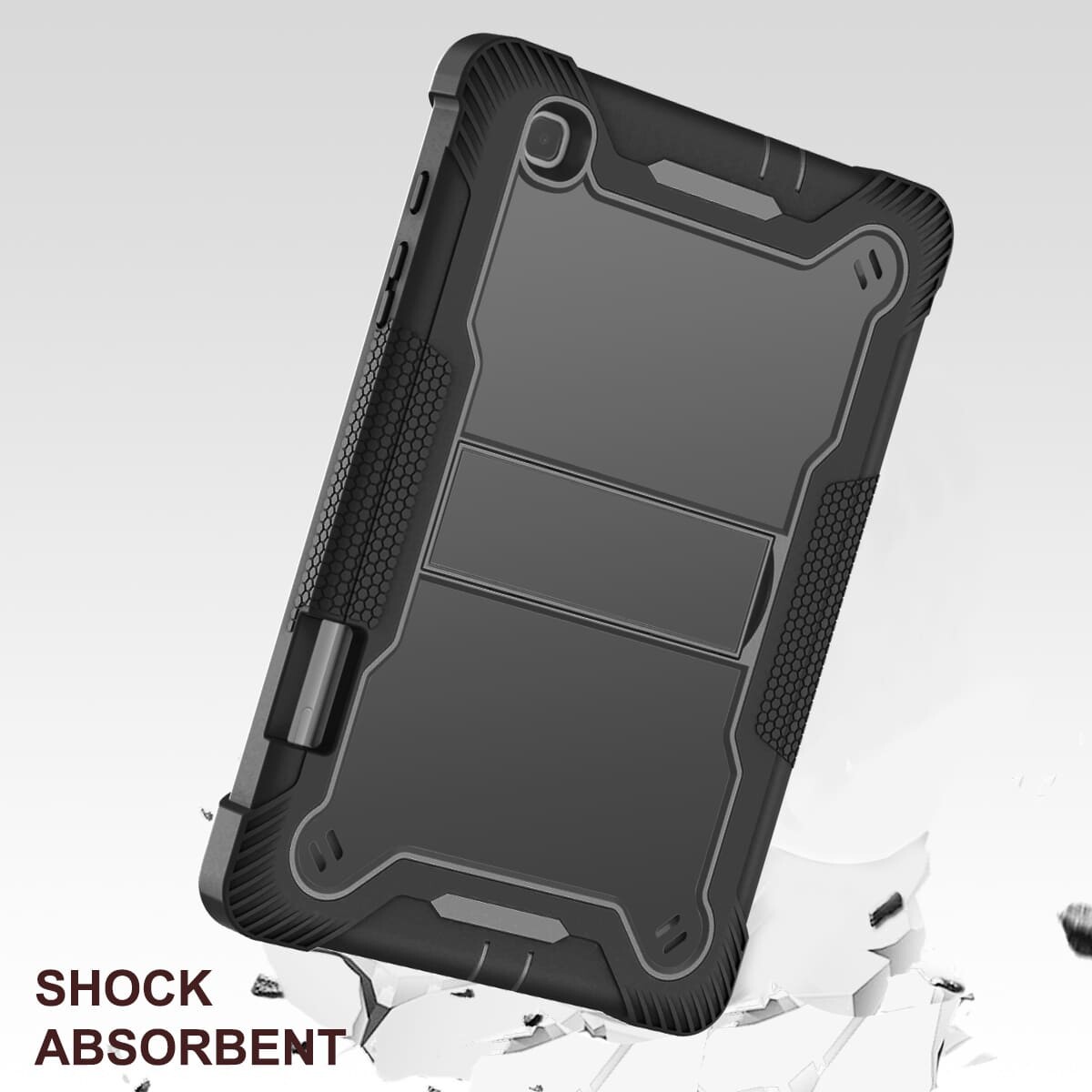 .Heavy Duty Shockproof Case;Samsung Galaxy Tab S6 Lite Case;Rugged Armor Tablet Cover;Kickstand Tablet Protective Cover;Shockproof Tablet Case;Durable Tablet Case for S6 Lite;Protective Case for Galaxy Tab S6 Lite;Rugged Protection Tablet Case;Lightweight Shockproof Cover;Galaxy Tab S6 Lite Drop Protection