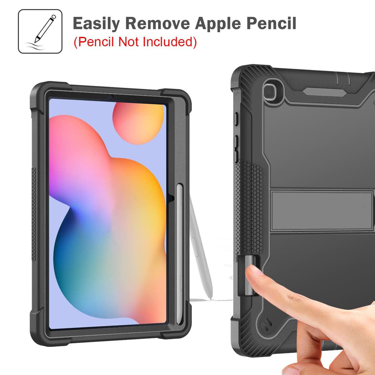 .Heavy Duty Shockproof Case;Samsung Galaxy Tab S6 Lite Case;Rugged Armor Tablet Cover;Kickstand Tablet Protective Cover;Shockproof Tablet Case;Durable Tablet Case for S6 Lite;Protective Case for Galaxy Tab S6 Lite;Rugged Protection Tablet Case;Lightweight Shockproof Cover;Galaxy Tab S6 Lite Drop Protection