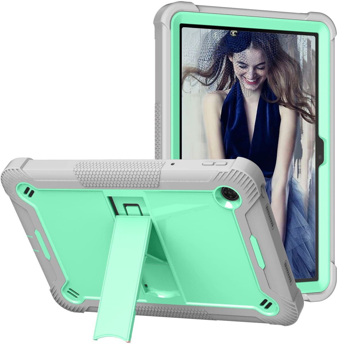 Heavy Duty Shockproof Case For Samsung Galaxy Tab 10 5G Ruggged Armor Kickstand Tablet Protective Cover