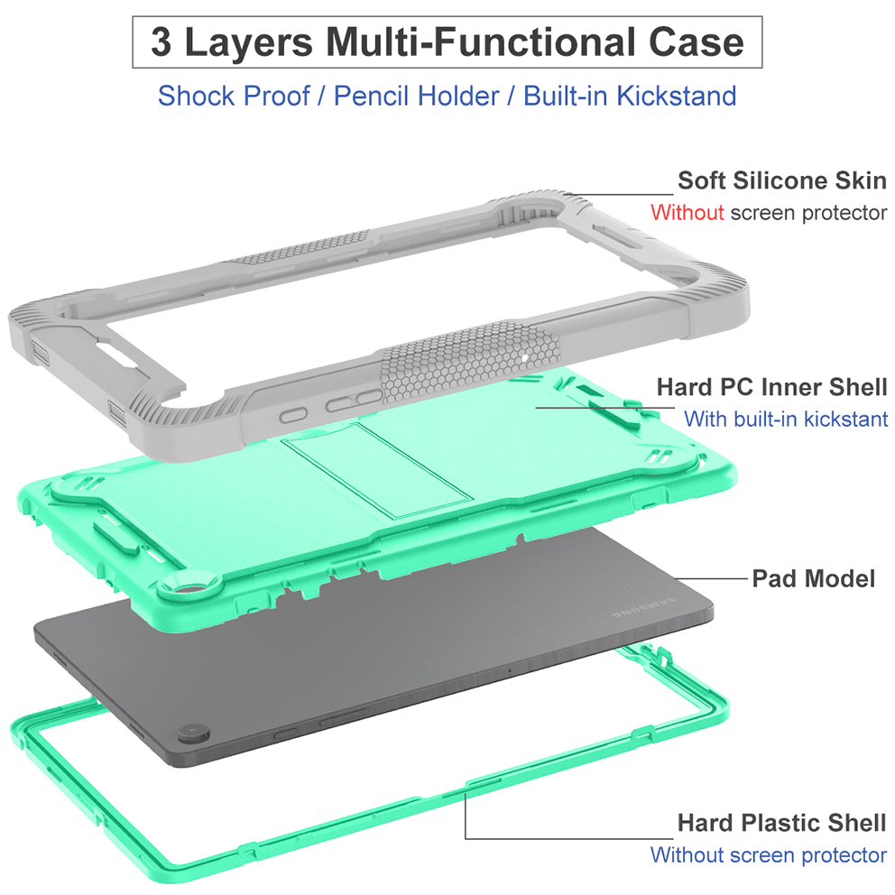 Heavy Duty Shockproof Case;Samsung Galaxy Tab A9+ Case;Rugged Armor Tablet Cover;Kickstand Tablet Protective Cover;Shockproof Tablet Case;Durable Tablet Case for A9+;Protective Case for Galaxy Tab A9+;Rugged Protection Tablet Case;Lightweight Shockproof Cover;Galaxy Tab A9+ Drop Protection