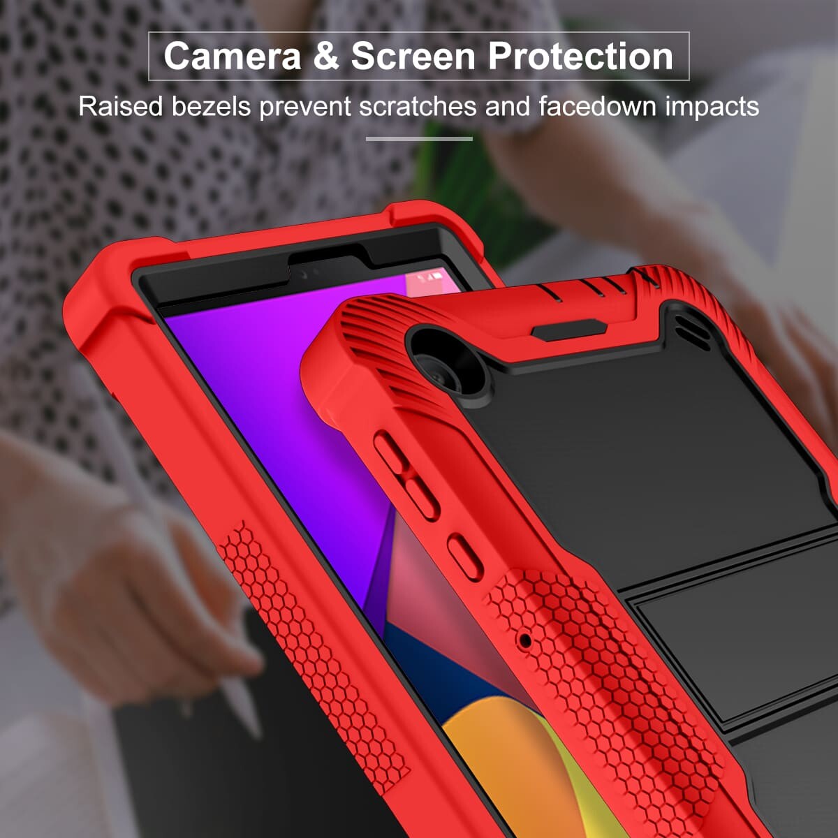 .Heavy Duty Shockproof Case;TCL TAB 8 LE Case;Rugged Armor Tablet Cover;Kickstand Tablet Protective Cover;Shockproof Tablet Case;Durable Tablet Case for TCL TAB 8 LE;Protective Case for TCL TAB 8 LE;Rugged Protection Tablet Case;Lightweight Shockproof Cover;TCL TAB 8 LE Drop Protection