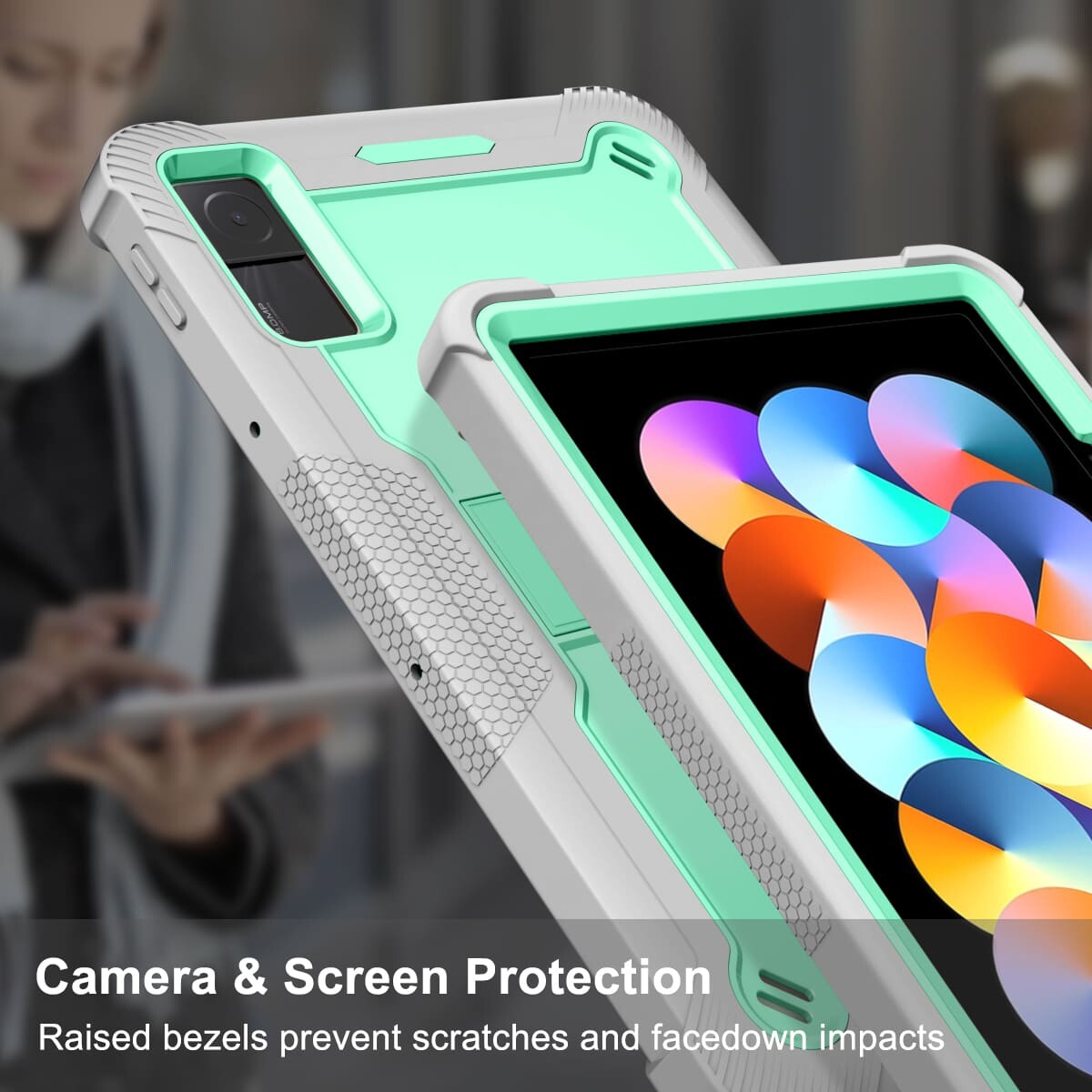 .Redmi 10.6 Pad case;Shockproof tablet case;Three-in-one tablet protector;Anti-fall tablet case;Redmi 10.6 Pad protective cover;Durable tablet case;Lightweight tablet case;Tablet case with stand;Portable tablet case;Redmi 10.6 Pad accessories