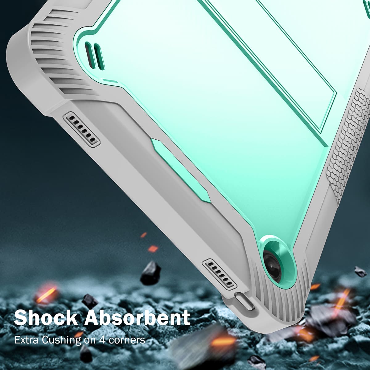 .Heavy Duty Shockproof Case;Lenovo TAB M10 Plus Case;Rugged Armor Tablet Cover;Kickstand Tablet Protective Cover;Shockproof Tablet Case;Durable Tablet Case for TAB M10 Plus;Protective Case for TAB M10 Plus;Rugged Protection Tablet Case;Lightweight Shockproof Cover;TAB M10 Plus Drop Protection