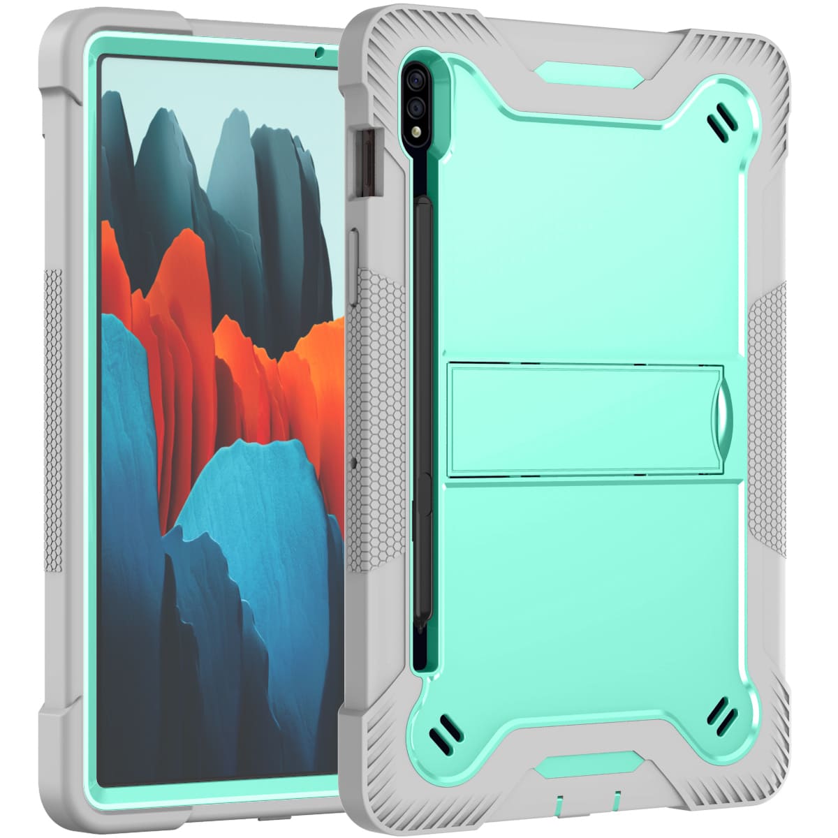 .Heavy Duty Shockproof Case;Samsung Galaxy Tab S7 Case;Rugged Armor Tablet Cover;Kickstand Tablet Protective Cover;Shockproof Tablet Case;Durable Tablet Case for Samsung Galaxy Tab S7;Protective Case for Samsung Galaxy Tab S7;Rugged Protection Tablet Case;Lightweight Shockproof Cover;Samsung Galaxy Tab S7 Drop Protection