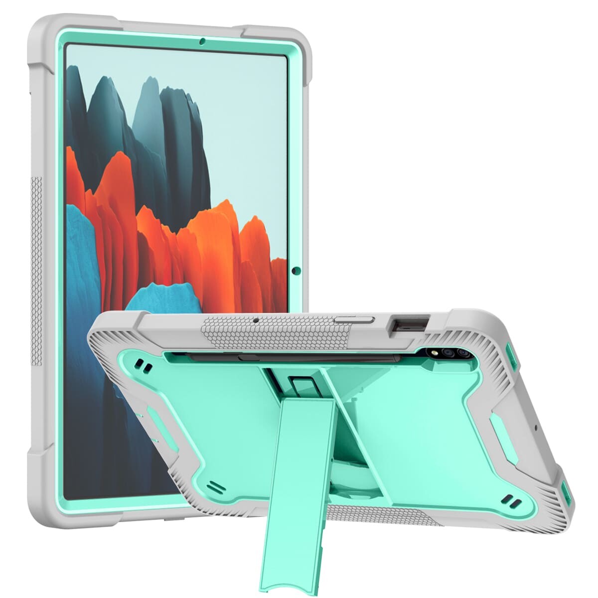 Heavy Duty Shockproof Case For Samsung Galaxy Tab S7 Ruggged Armor Kickstand Tablet Protective Cover