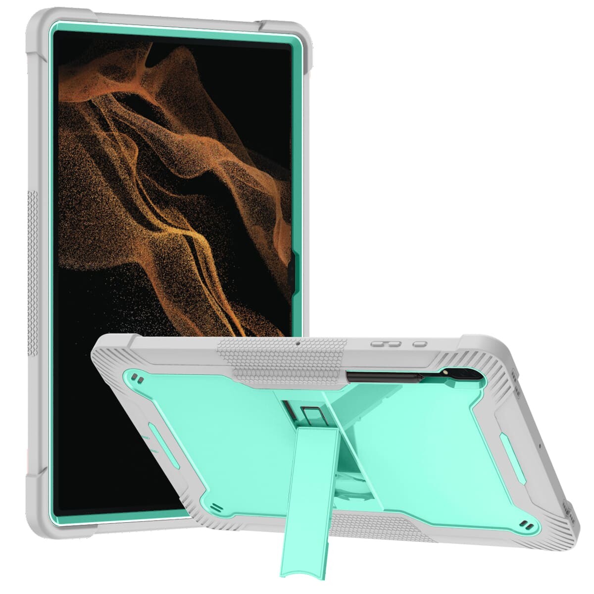 Heavy Duty Shockproof Case For Samsung Galaxy Tab S8 ultra Ruggged Armor Kickstand Tablet Protective Cover