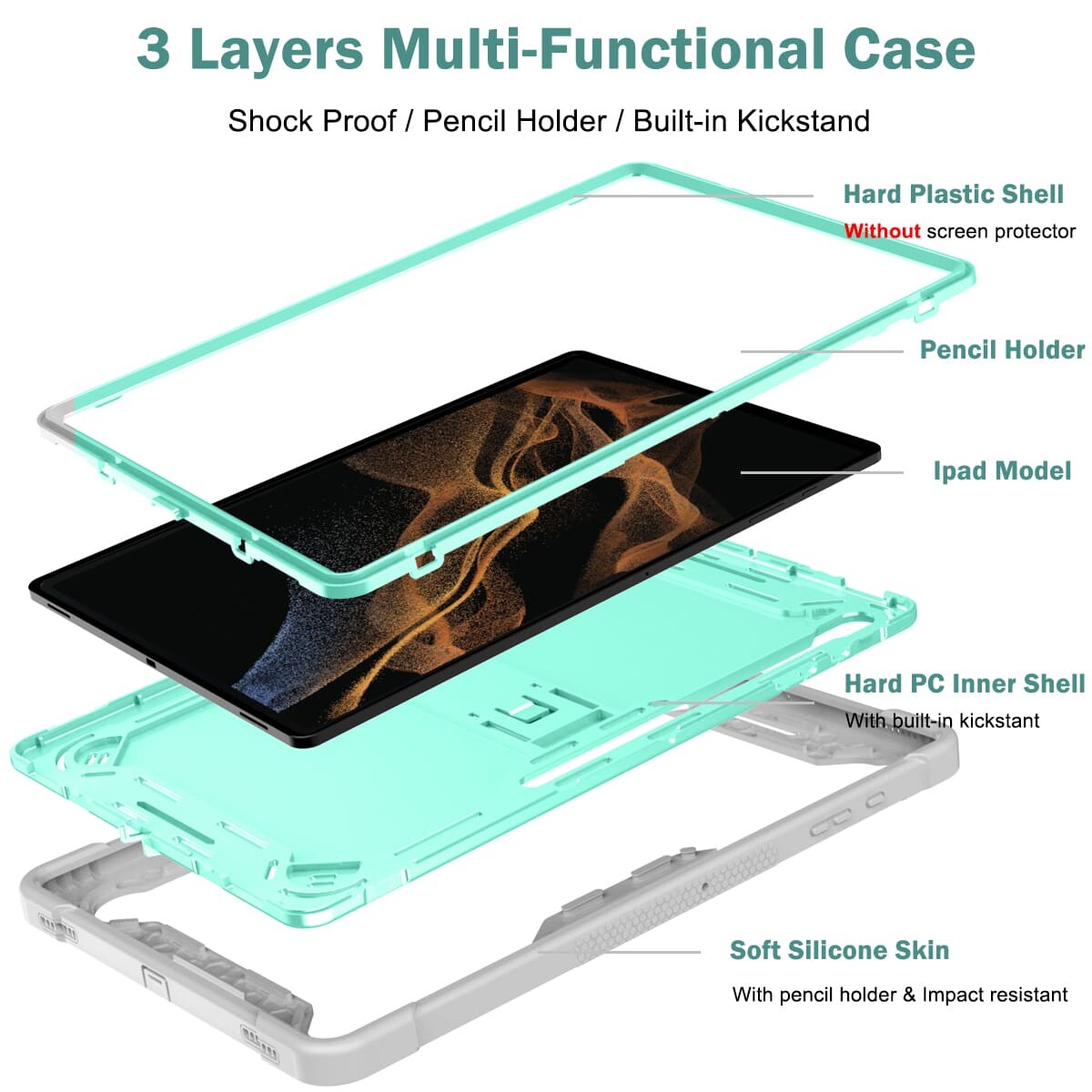 .Heavy Duty Shockproof Case;Samsung Galaxy Tab S8 ultra Case;Rugged Armor Tablet Cover;Kickstand Tablet Protective Cover;Shockproof Tablet Case;Durable Tablet Case for Samsung Galaxy Tab S8 ultra;Protective Case for Samsung Galaxy Tab S8 ultra;Rugged Protection Tablet Case;Lightweight Shockproof Cover;Samsung Galaxy Tab S8 ultra Drop Protection