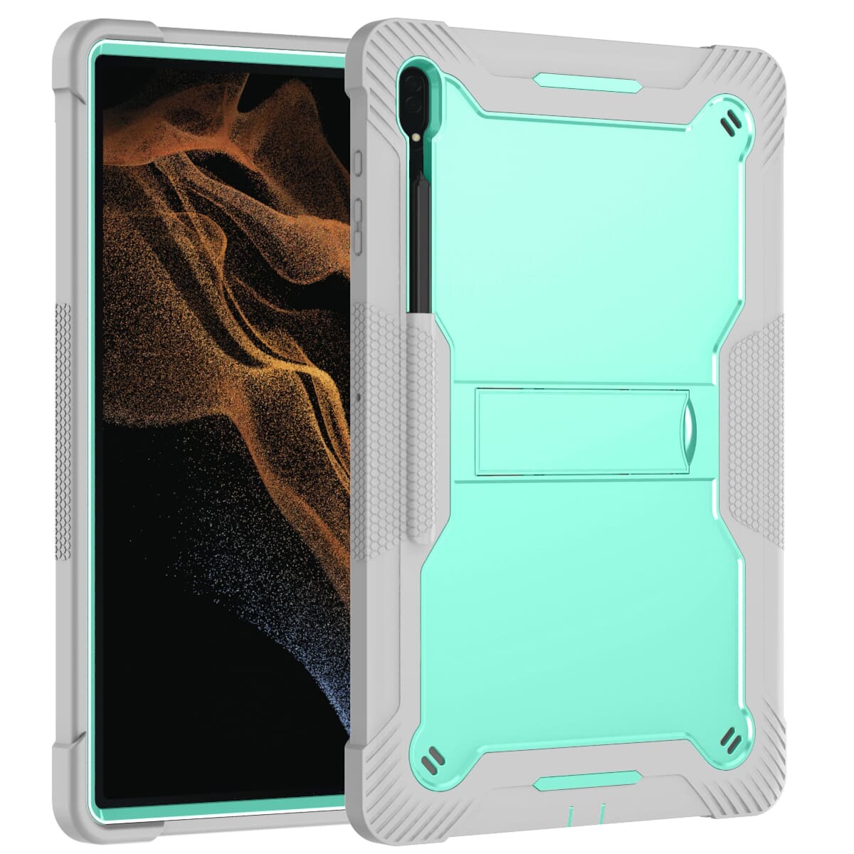 .Heavy Duty Shockproof Case;Samsung Galaxy Tab S8 ultra Case;Rugged Armor Tablet Cover;Kickstand Tablet Protective Cover;Shockproof Tablet Case;Durable Tablet Case for Samsung Galaxy Tab S8 ultra;Protective Case for Samsung Galaxy Tab S8 ultra;Rugged Protection Tablet Case;Lightweight Shockproof Cover;Samsung Galaxy Tab S8 ultra Drop Protection