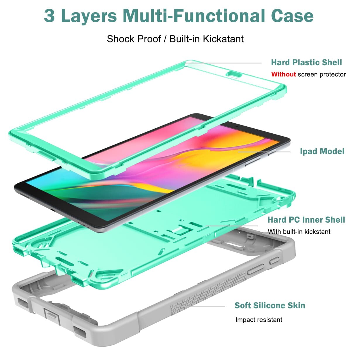 .Heavy Duty Shockproof Case;Samsung Galaxy Tab A 10.1 2019 Case;Rugged Armor Tablet Cover;Kickstand Tablet Protective Cover;Shockproof Tablet Case;Durable Tablet Case for Samsung Galaxy Tab A 10.1 2019;Protective Case for Samsung Galaxy Tab A 10.1 2019;Rugged Protection Tablet Case;Lightweight Shockproof Cover;Samsung Galaxy Tab A 10.1 2019 Drop Protection