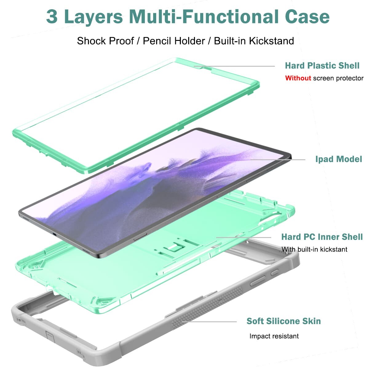 .Heavy Duty Shockproof Case;Samsung Galaxy Tab S7 lite Case;Rugged Armor Tablet Cover;Kickstand Tablet Protective Cover;Shockproof Tablet Case;Durable Tablet Case for Samsung Galaxy Tab S7 lite;Protective Case for Samsung Galaxy Tab S7 lite;Rugged Protection Tablet Case;Lightweight Shockproof Cover;Samsung Galaxy Tab S7 lite Drop Protection