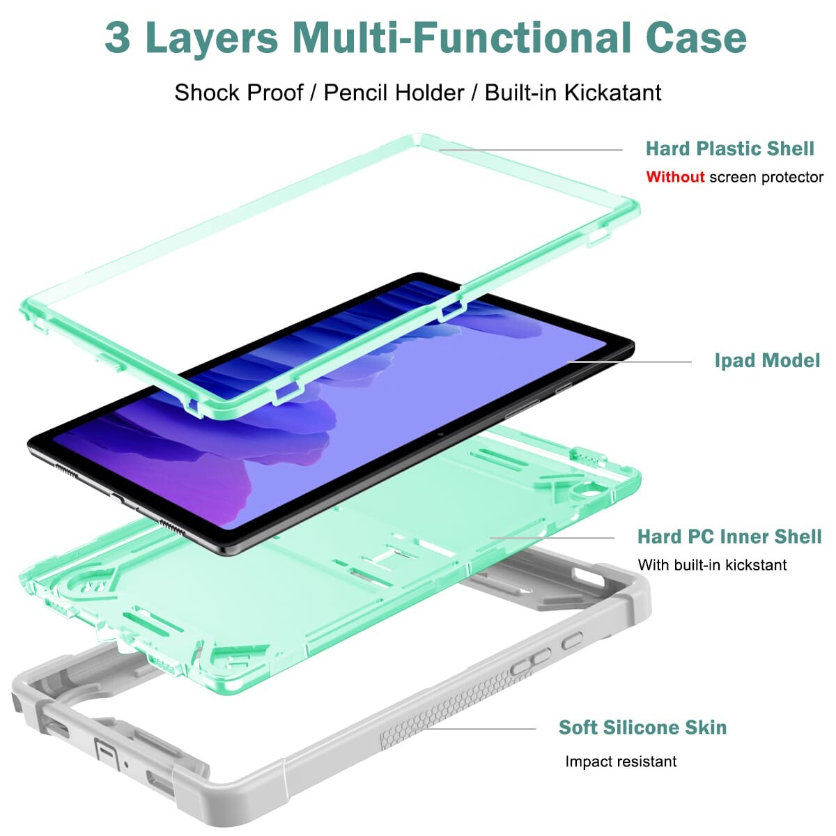 .Heavy Duty Shockproof Case;Samsung Galaxy Tab A7 Case;Rugged Armor Tablet Cover;Kickstand Tablet Protective Cover;Shockproof Tablet Case;Durable Tablet Case for Samsung Galaxy Tab A7;Protective Case for Samsung Galaxy Tab A7;Rugged Protection Tablet Case;Lightweight Shockproof Cover;Samsung Galaxy Tab A7 Drop Protection