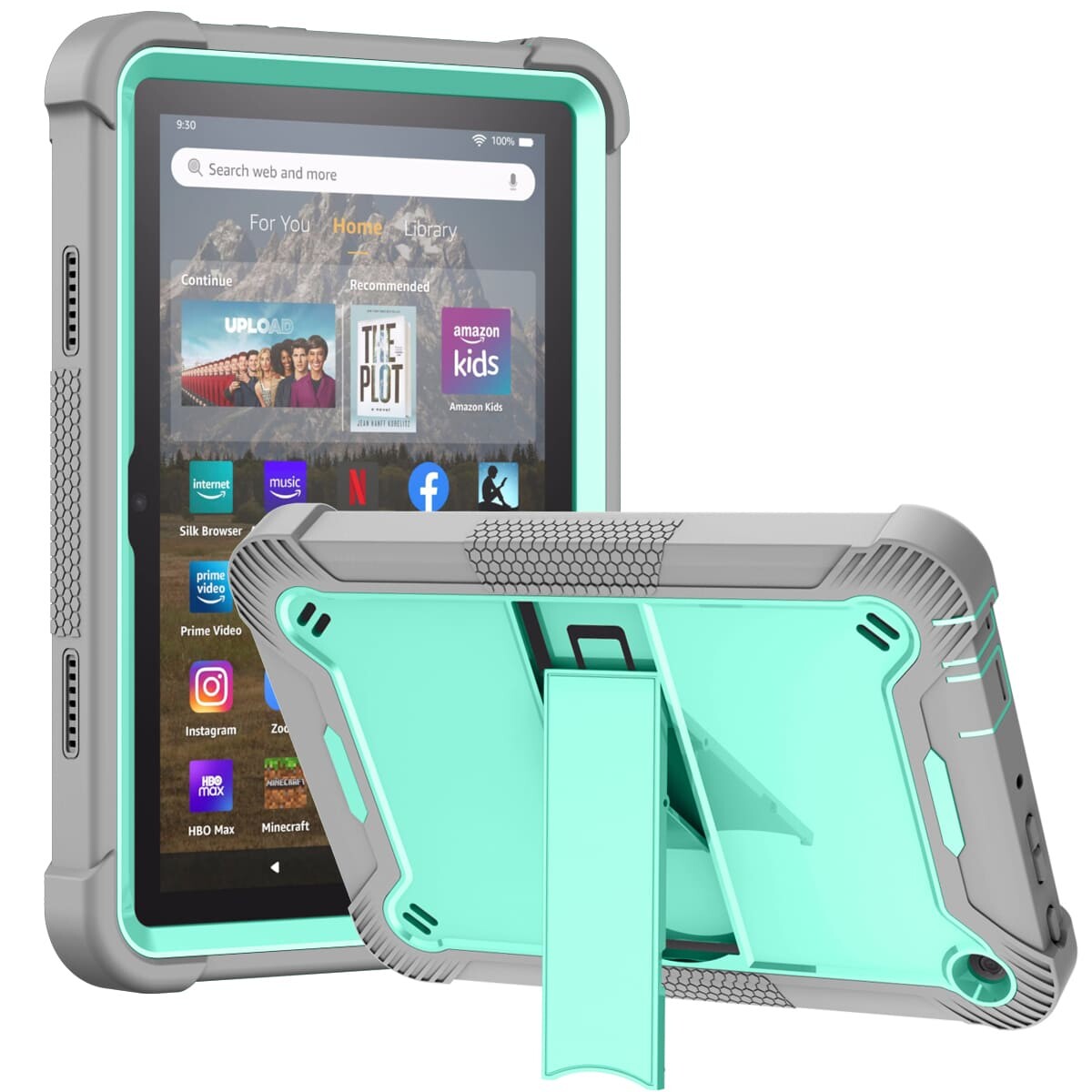 Heavy Duty Shockproof Case For Amazon Fire HD 8 2022 Ruggged Armor Kickstand Tablet Protective Cover