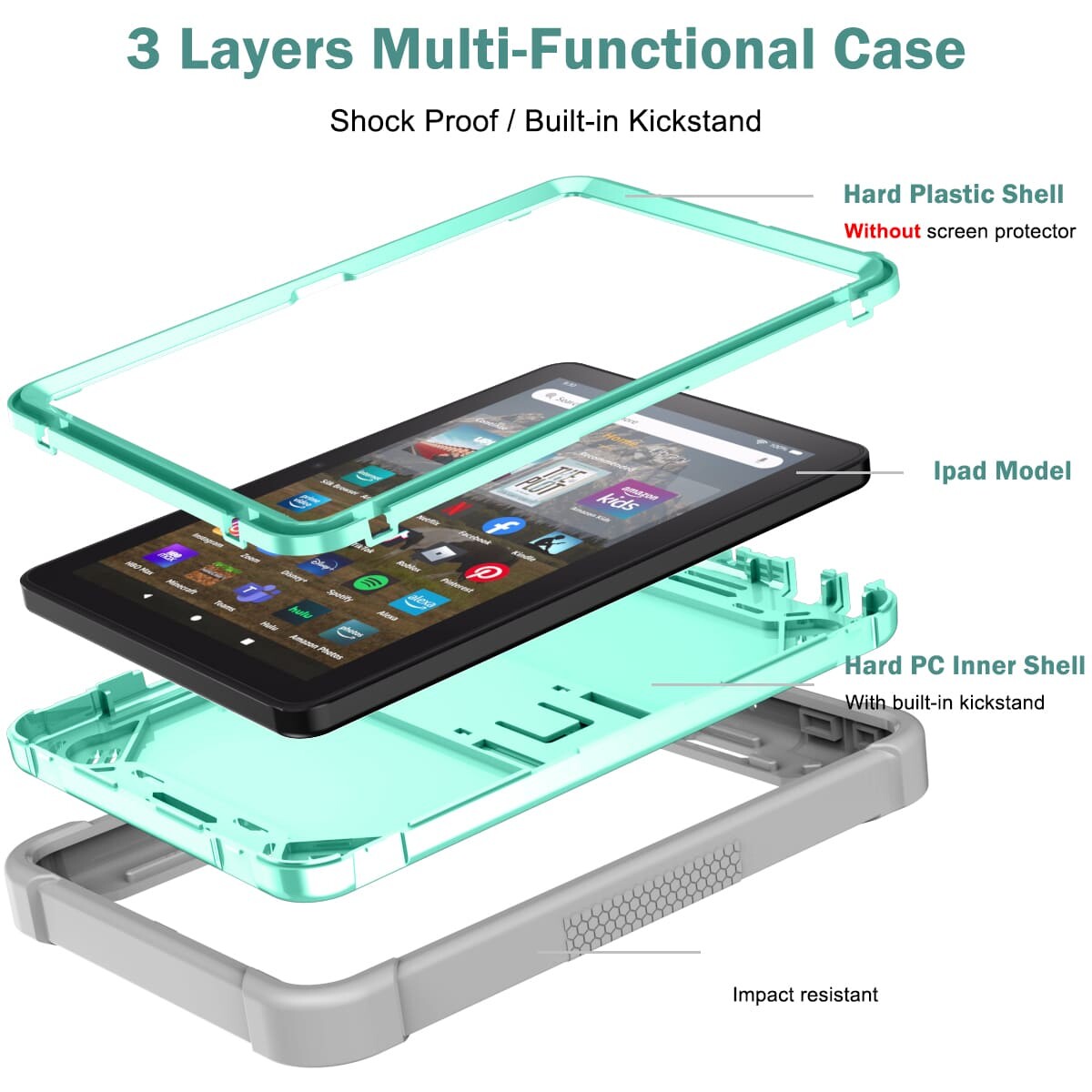 .Heavy Duty Shockproof Case;Amazon Fire HD 8 2022 Case;Rugged Armor Tablet Cover;Kickstand Tablet Protective Cover;Shockproof Tablet Case;Durable Tablet Case for Amazon Fire HD 8 2022;Protective Case for Amazon Fire HD 8 2022;Rugged Protection Tablet Case;Lightweight Shockproof Cover;Amazon Fire HD 8 2022 Drop Protection