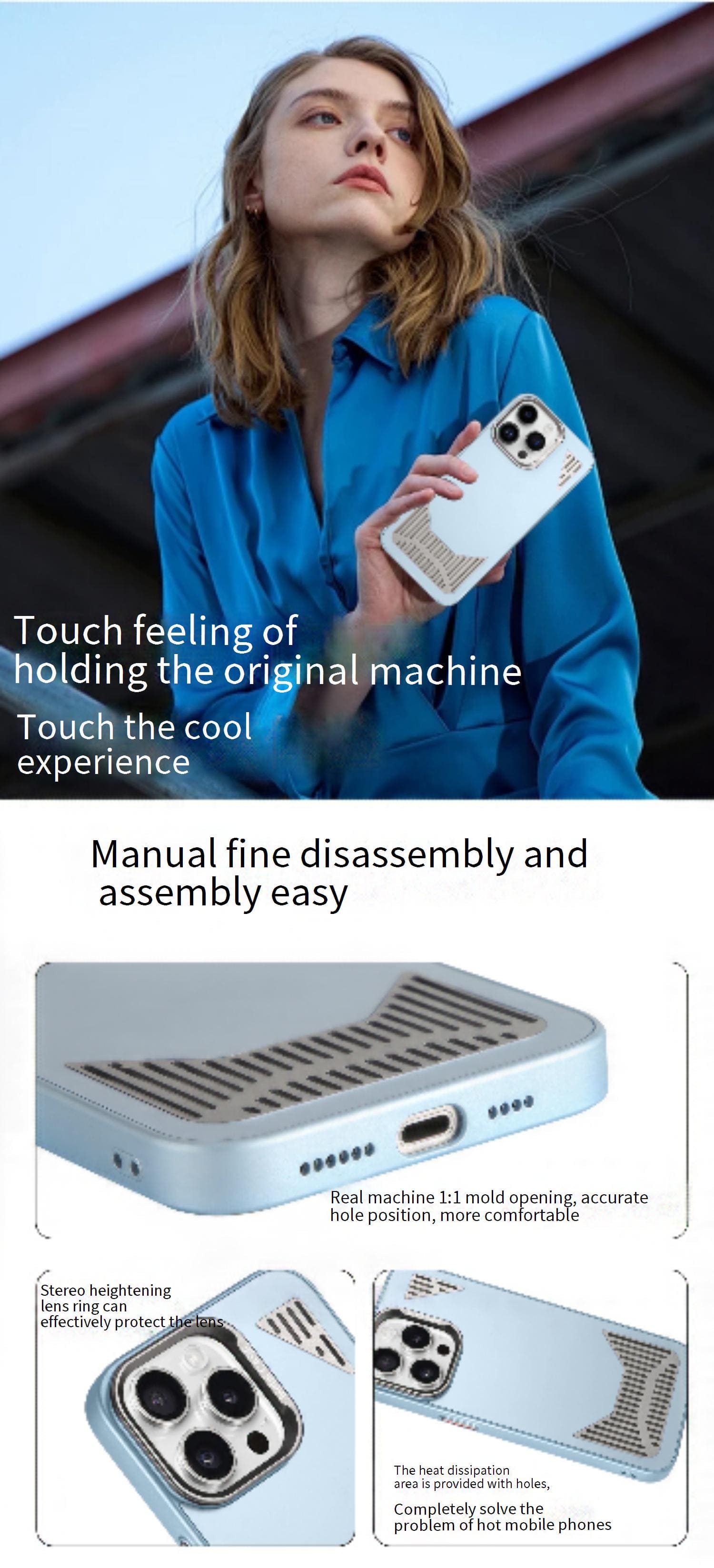 Heat Dissipation Phone Case;Magnetic Suction Phone Case;iPhone 11 Case;iPhone 12 Case;iPhone 13 Case;iPhone 14 Case;iPhone 15 Case;Plus/Pro/Pro Max Phone Case;Innovative Phone Protection;Durable Phone Case Design;Latest Phone Accessories 2024;Cooling Technology Phone Case